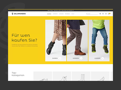 Salamander - online shop e-commerce ecommerce fashion online shop salamander shoe shoes shop yellow