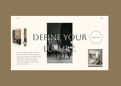 Xoly - Luxurious Furniture landing page furniture gold landing page luxury ui website