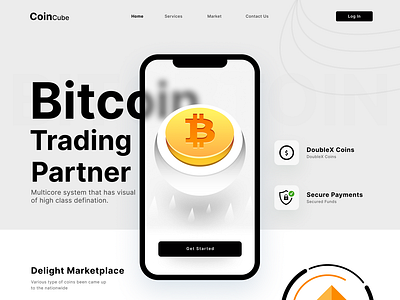 Cryptocurrency Bitcoin trading website ui ux design bitcoin blockchain crypto cryptocurrency digital exchange money platform products tokens trading uiux webdesign website