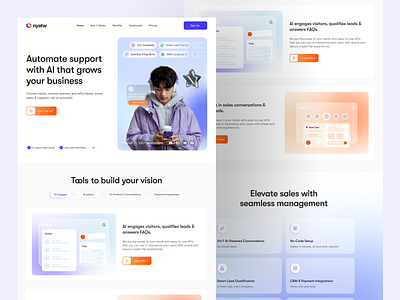 Automate Support AI website ai assistance ai business ai landing page ai support ai technology ai website artificial intelligence awe landing page saas uiux web web design website