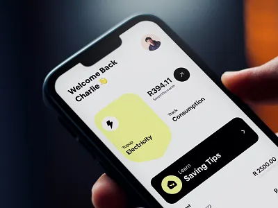 Electricity App Redesign app design electricity electricity app redesign saving tips topup ui ux webdesign