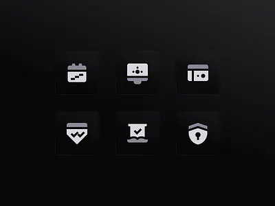 Magna Icons 2d bold feature flat friendly glyph icon iconography illustration metallic webflow website