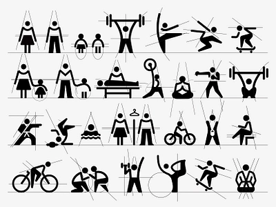 Pictograms (WIP) design icons identity illustration logo logotype mark milash pictogram symbol