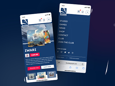Mobile home page | Thungergryph studio board game clean design ecommerce games homepage mobile product design shop ui ui design ux