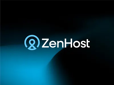 ZenHost- Logo Design branding connection creative logo gradient logo graphic design identity logo logo design logos logotype minimalist logo startup logo tech ui z logo