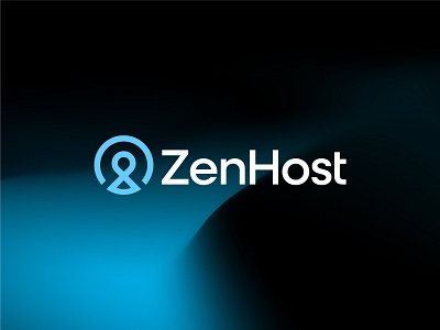 ZenHost- Logo Design branding connection creative logo gradient logo graphic design identity logo logo design logos logotype minimalist logo startup logo tech ui z logo