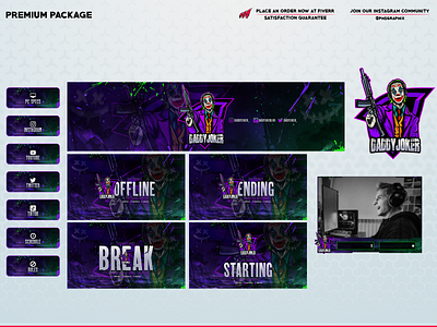 THE JOKER! 3d animation branding design graphic design illustration layout logo motion graphics streaming twitch twitch overlay ui vector