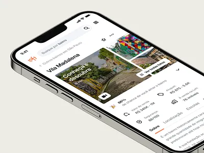 Explore Neighborhood | loft.com.br app loft neighborhood profile real estate ui