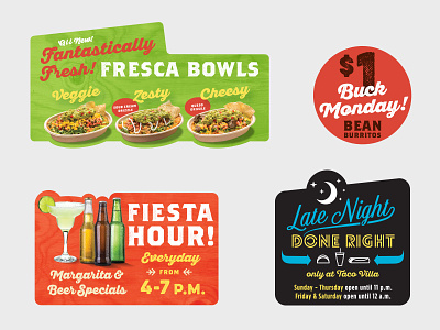 Taco Villa Re-Brand branding fast food food food photography illustration print rebrand restaurant tex mex typography