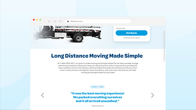 1-800-Pack-Rat Homepage moving moving website website