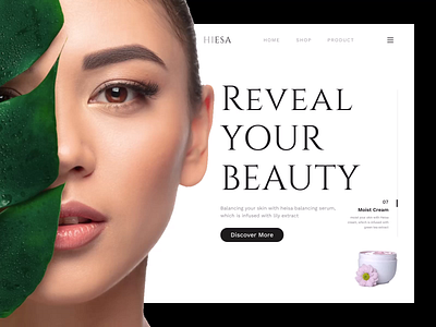 Skincare Website Design Landing Page animation beauty cosmetics cosmetics website ecommerce landing landing page modern salon shopify skin skincare skincare website store ui animation web design webflow website website design wellness