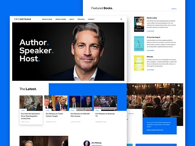 Homepage Concept author grid homepage media new york speaker ui web web design website