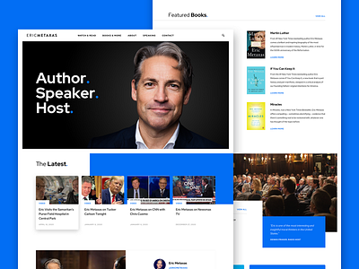 Homepage Concept author grid homepage media new york speaker ui web web design website