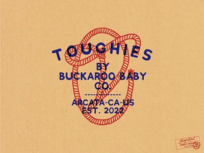 Toughies by BBco. american apparel baby brading california clothing concept country cowboy creative fashion hand lettering kids lettering logo logotype retro southern texture vintage