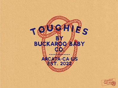 Toughies by BBco. american apparel baby brading california clothing concept country cowboy creative fashion hand lettering kids lettering logo logotype retro southern texture vintage