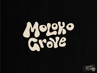 Moloko Grove 60s bar black cbd clockwork orange concept design graphic designer groovy hand lettering illustrator logo design logotype minimal psychedelic simple type typography vector vintage