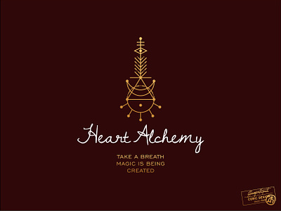 Heart Alchemy alchemy australia chakra elegant esoteric geometric gold graphic design healing health heart holistic logo luxury mystical organic script spiritual vector wellness