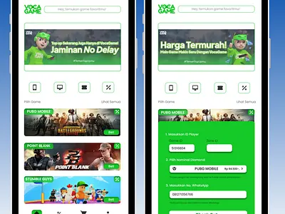 Top Up Game App branding ui