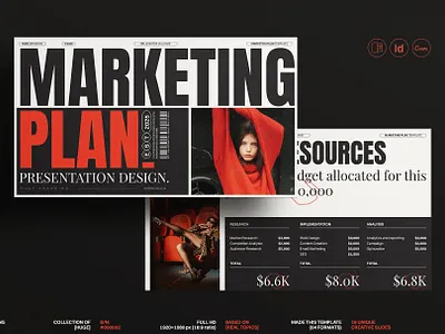 HUGE | Marketing Plan Presentation Template canva design indesign template powerpoint presentation