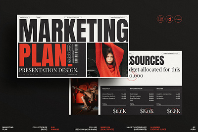 HUGE | Marketing Plan Presentation Template canva design indesign template powerpoint presentation