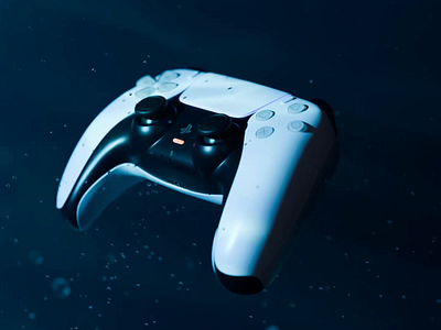 PS5 Controller Underwater Animation 🌊 3d 3d animation 3d illustration 3d render 3d rendering animation blender blender3d cgi motion design motion graphics ps5 realistic underwater