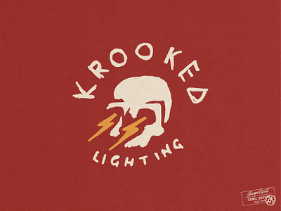 Krooked Lighting branding dark doodle draw eye film grafitti hand drawn hollywood illustration lightning logo design merchendise minimal production skate skeleton skull t shit tshirt