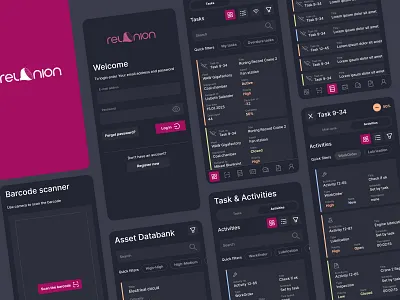 RelOnion - CMMS Mobile App dark mode management mobile mobile app reports tasks ui