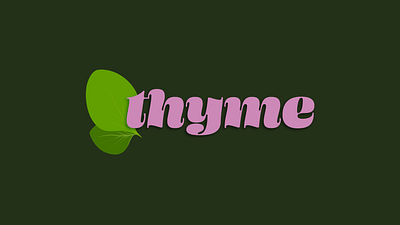 Thyme branding design graphic design logo vector