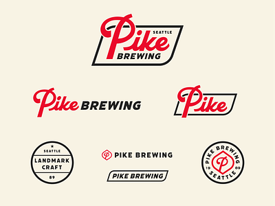Pike Brewing beer branding beer design brewery branding logo system pike seattle seattle beer