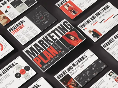 HUGE | Marketing Plan Google Slides Template annual report template simple