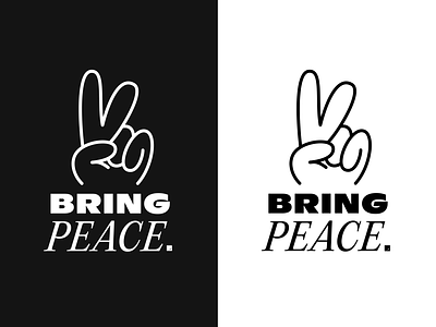 Bring Peace design graphic design hand illustration peace typography vector