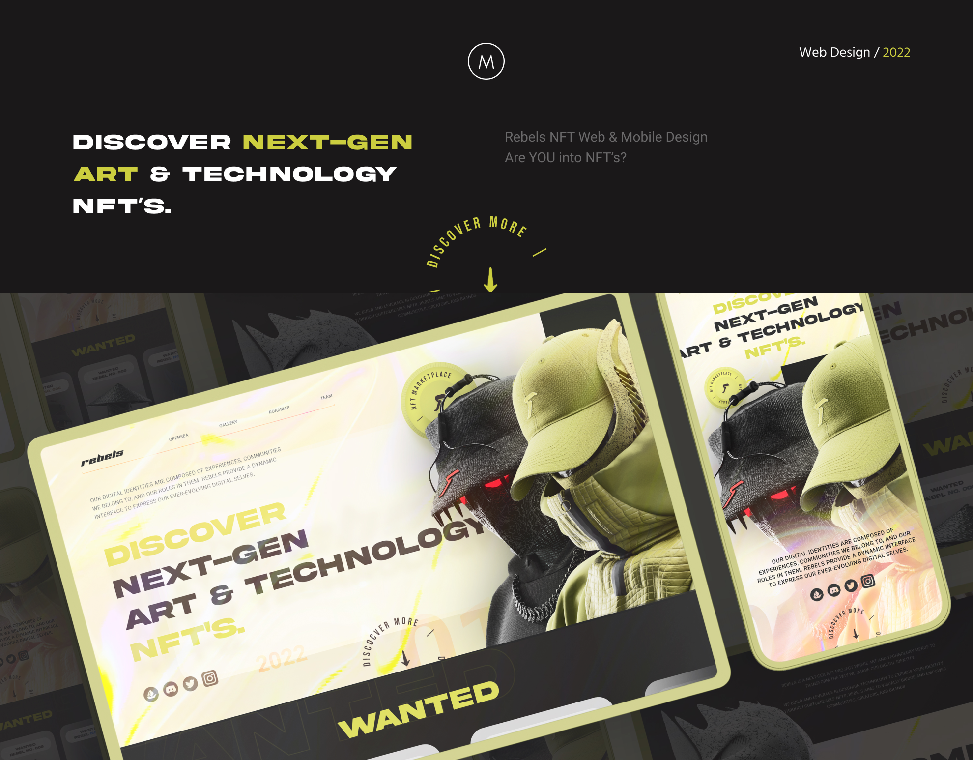 Rebels | NFTs Ui Web & Mobile Concept design metaverse minimal nft ui user experience user interaction user interface ux web