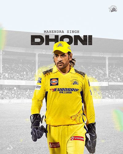 A Tribute to a Legend 🏏✨ Some legends don't just play the game adobephotoshop banner branding cricket design dhoni graphic design ipl legend poster ui