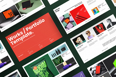 Graphic Design Portfolio Google Slides Template branding illustration pdf portfolio