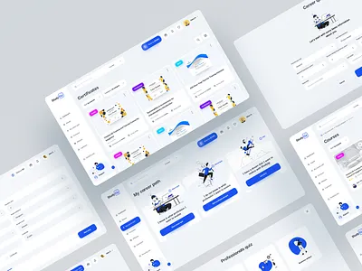 Learning Platform SaaS app app design boro business cards certificate concept courses flat interface learning learning platform minimal quiz study ui ux web webdesign webinars