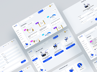 Learning Platform SaaS app app design boro business cards certificate concept courses flat interface learning learning platform minimal quiz study ui ux web webdesign webinars