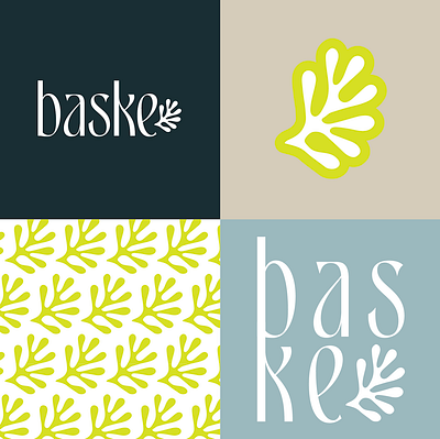 Baske Towel Logo Variations branding color palette design graphic design logo pattern typography