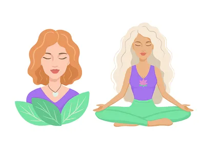 Yoga meditation wellness woman illustrations. Healthcare website anxiety beauty drawing fitness girl health illustration meditation mental mindfulness minimal relax spa stress vector wellbeing wellness woman yoga zen