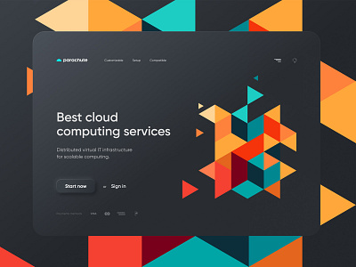 Parachute design 2020 trends clean cloud dark design header home page minimal neumorphism parachute site trend ui uidesign ux web design web site