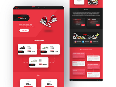 Boomin Supply Website app design ui ux web