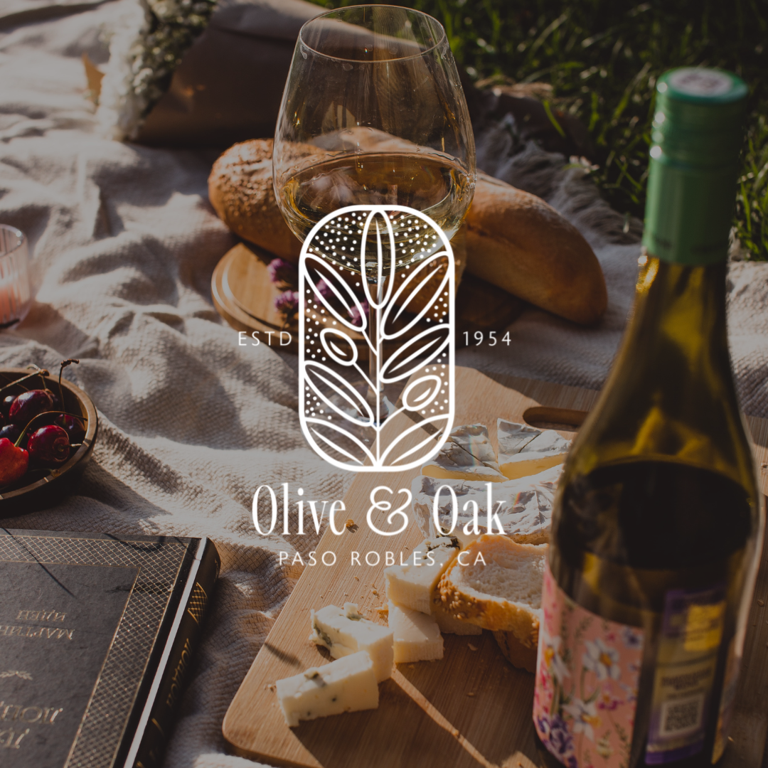 Olive & Oak Vineyard Logo branding design graphic design illustration logo typography