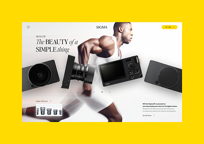 Sigma BF camera landing design typography ui ux web website