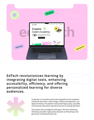 Ed tech: Online Courses Case Study ✨ agency contractor course digital design edtech education education website freelance home page layout design podcast typography ui uidesign ux uxdesign web web design website website design