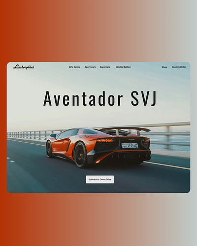 Lamborghini Home-Page Website ui