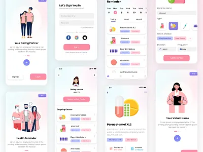 Best Medication Reminder & Pill Tracker android healthcare iphone medication reminder app medication reminder app medication tracking app medication tracking app meditation pills reminder tracker ui ux