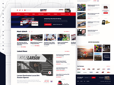 America's New Home for Racing article blog community design live feed nascar news race racing short track streaming ui web design