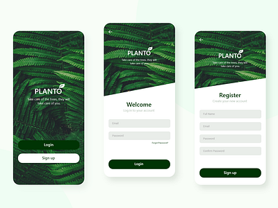 Splash | Log In | Sign Up Concept UI Design 3d app assets branding creative design figma green illustration login mobile register signin signup splash theuxbench ui ux