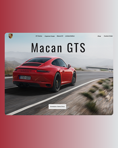 Porsche Home-Page Website branding ui