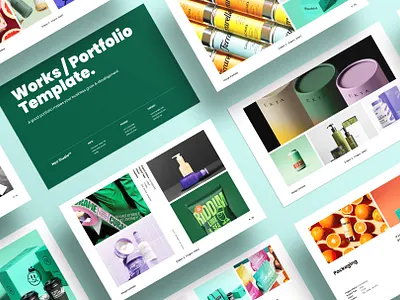 Digital Works / Design Portfolio Template brand style guide