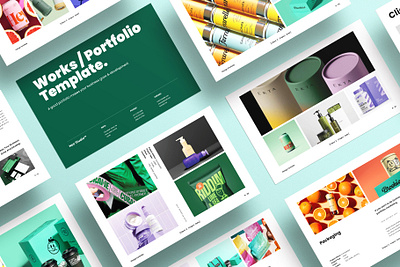 Digital Works / Design Portfolio Template brand style guide